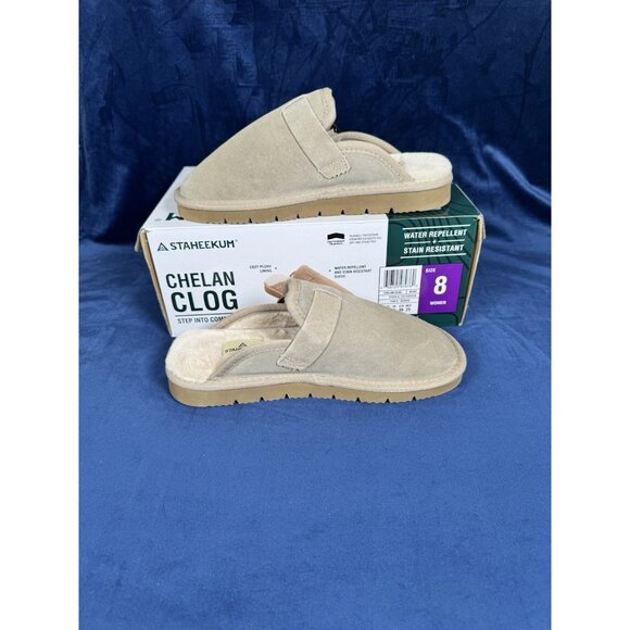 Staheekum Women's Chelan Memory Foam Slip On Clogs Beige Size 8 0782 - Picture 3 of 5